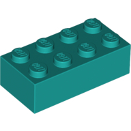 Brick 2 × 4 Dark Turquoise