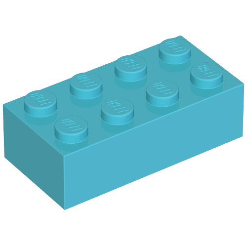 Brick 2 × 4 Maersk Blue