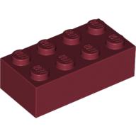 Brick 2 × 4 Dark Red