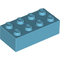 Brick 2 × 4 Medium Azure