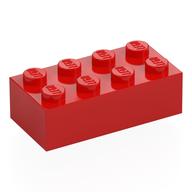 Stein 2 × 4 Rot