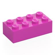 Brick 2 × 4 Dark Pink