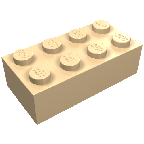 Brick 2 × 4 Very Light Orange