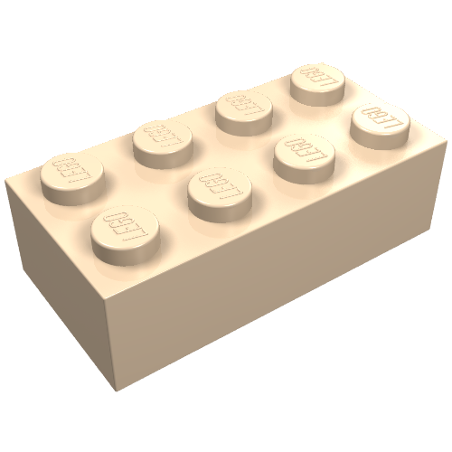Brick 2 × 4 Light Nougat