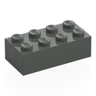Stein 2 × 4 Dunkelgrau