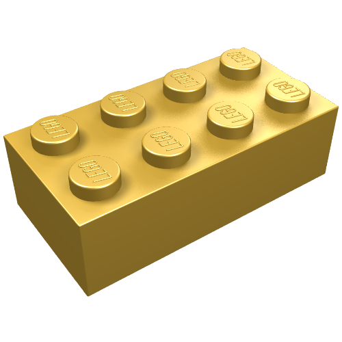 Stein 2 × 4 Metallic-Gold