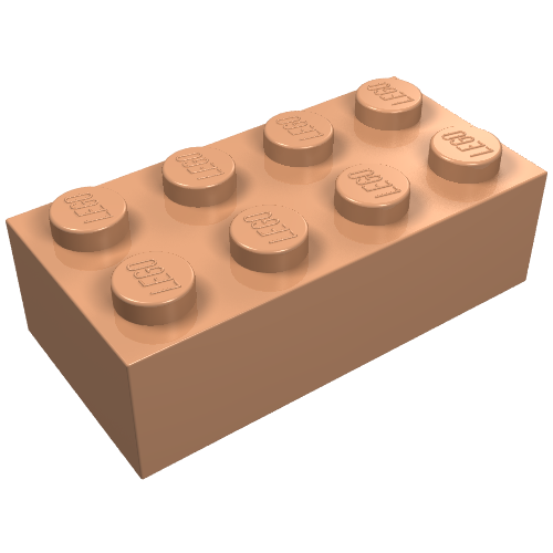 Brick 2 × 4 Nougat