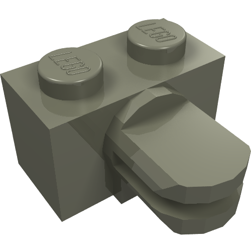 Arm Holder Brick 1 × 2 with 2 Horizontal Fingers Dunkelgrau