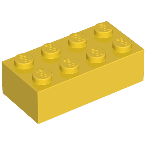 Brick 2 × 4 without Cross Supports Gelb