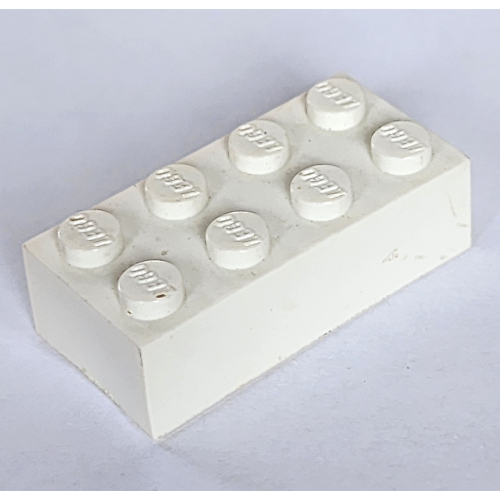 Brick 2 × 4 without Bottom Tubes White