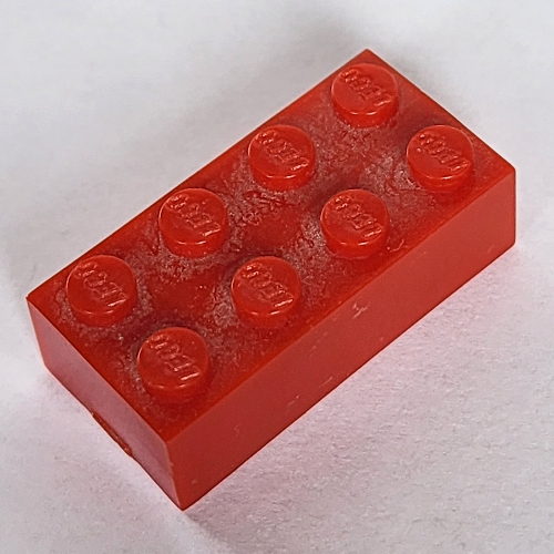 Brick 2 × 4 without Bottom Tubes Red