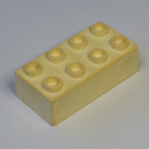 Minitalia Brick 2 × 4 with Bottom Tubes White