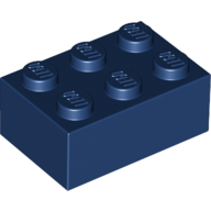 Brick 2 × 3 Dark Blue