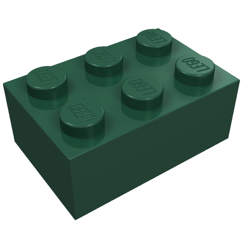 Brick 2 × 3 Dark Green