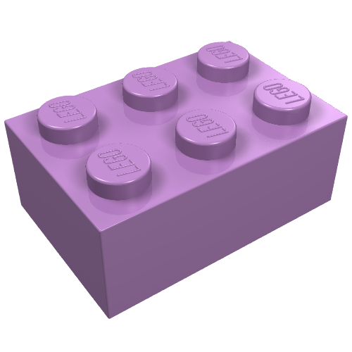 Brick 2 × 3 Medium Lavender