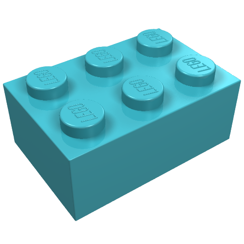 Brick 2 × 3 Medium Azure
