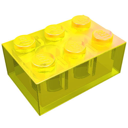 Brick 2 × 3 Trans-Yellow