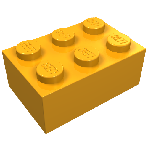 Brick 2 × 3 Medium Orange