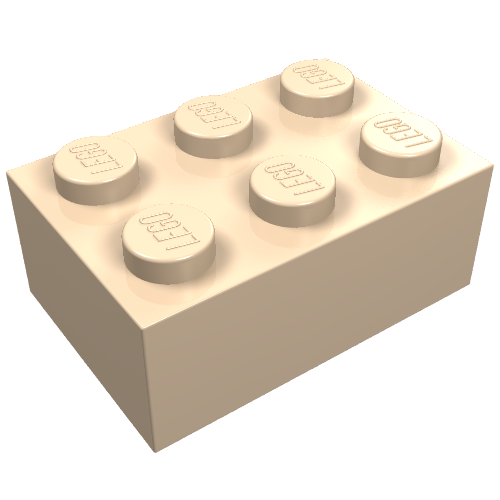 Brick 2 × 3 Light Nougat