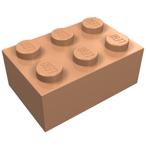 Brick 2 × 3 Nougat