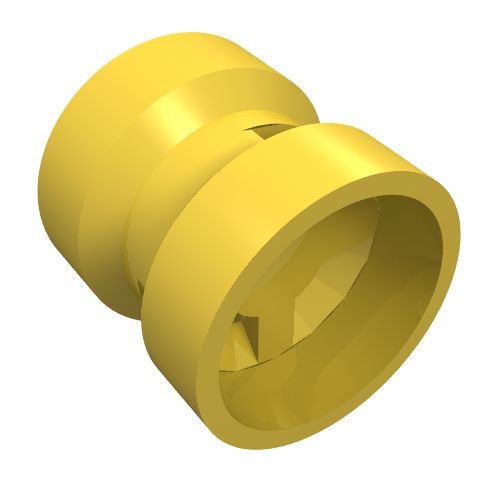 Wheel 8 × 9 with Round Hole for Wheel Holder Pin Yellow
