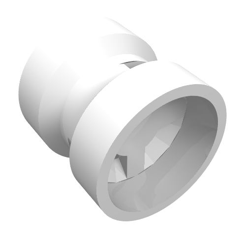 Wheel 8 × 9 with Round Hole for Wheel Holder Pin White
