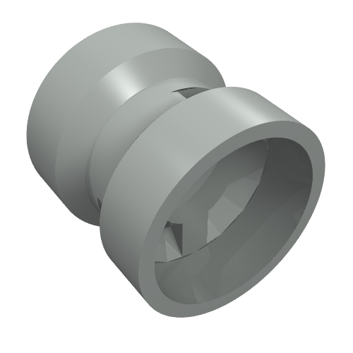 Wheel 8 × 9 with Round Hole for Wheel Holder Pin Hellgrau