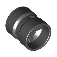 Wheel 8 × 9 with Hole Notched for Wheels Holder Pin Schwarz
