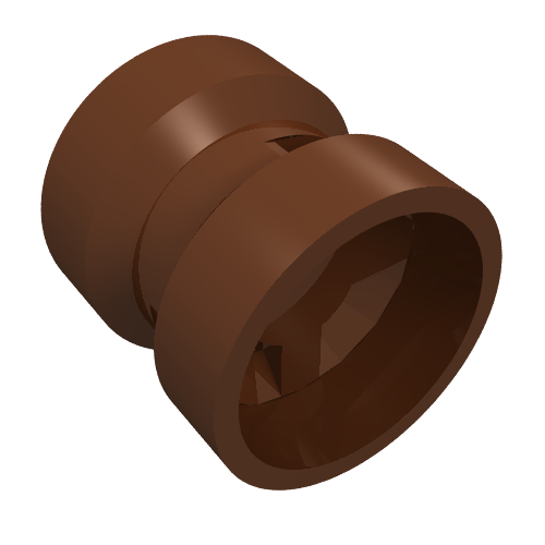 Wheel 8 × 9 with Hole Notched for Wheels Holder Pin Rotbraun
