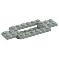 Vehicle Base 4 × 10 × 2/3 with 4 × 2 Recessed Center with Smooth Underside Light Gray