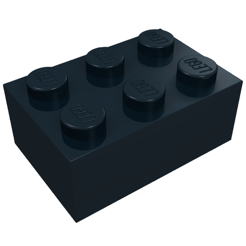Brick 2 × 3 without Cross Supports Black