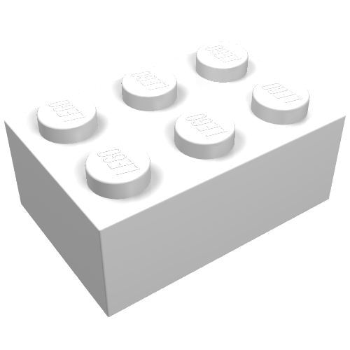 Brick 2 × 3 without Cross Supports White