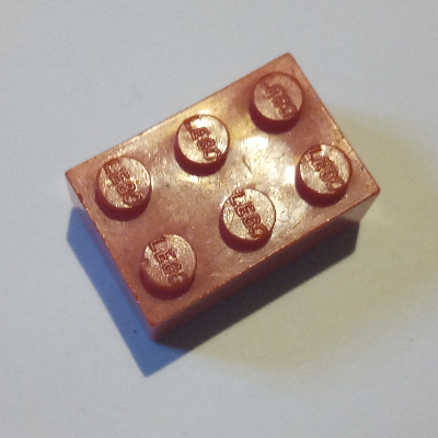 Brick 2 × 3 without Cross Supports and Old Logo on Studs Red