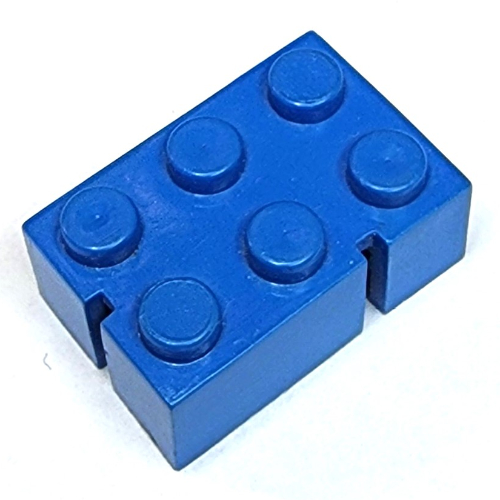 Brick 2 × 3 with 2 Slots Right Blue