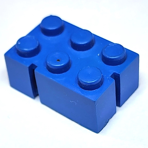 Brick 2 × 3 with 2 Slots Left Blue