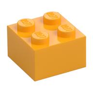 Stein 2 × 2 Leuchtendes Hellorange
