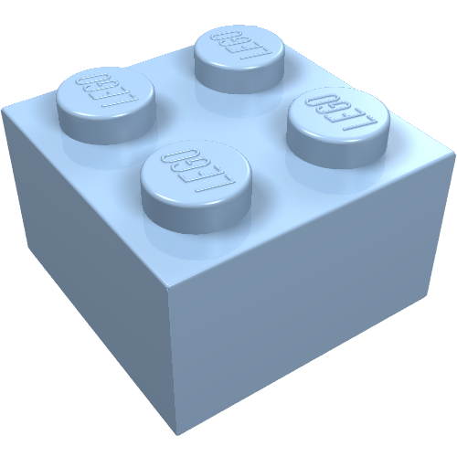 Brick 2 × 2 Bright Light Blue