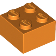 Brick 2 × 2 Orange