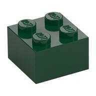 Stein 2 × 2 Dunkelgrün