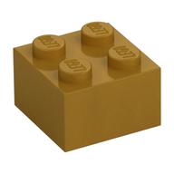 Brick 2 × 2 Pearl Gold