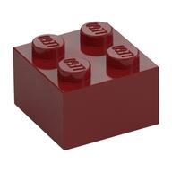 Stein 2 × 2 Dunkelrot