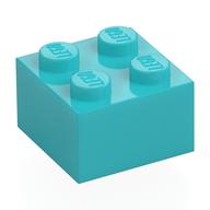 Brick 2 × 2 Medium Azure