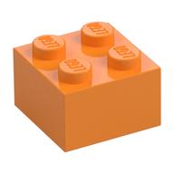 Brick 2 × 2 Medium Orange