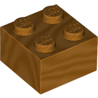 Brick 2 × 2 Metallic Gold