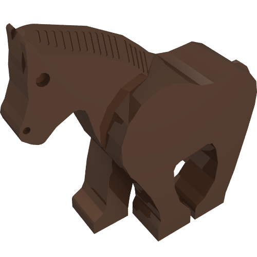 Animal, Horse / Pony, Fixed Head Brown