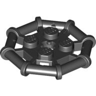 Plate Special 2 × 2 with Bar Frame Octagonal Schwarz
