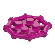 Plate Special 2 × 2 with Bar Frame Octagonal Magenta