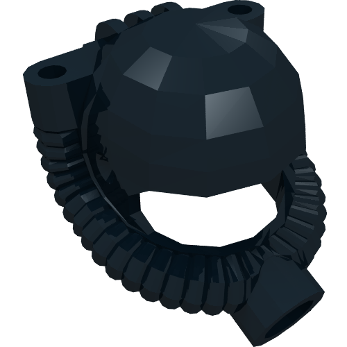 Helmet Underwater with Hose Black
