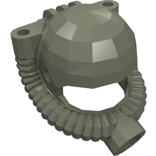 Helmet Underwater with Hose Dunkelgrau