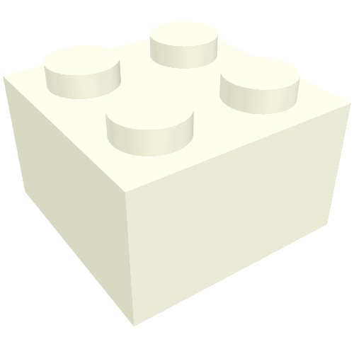 Brick 2 × 2 without Bottom Tubes, Slotted (with 1 slot)